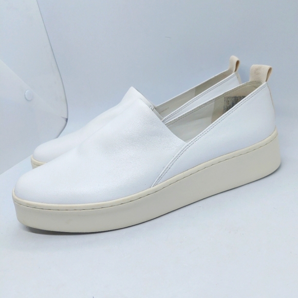 Vince Women's Saxon Slip On Platform Sneakers Optic White Size 7M